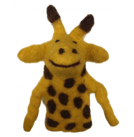 PAPOOSE - felt finger puppet, giraffe